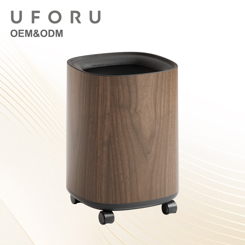 Commercial Kitchen Bin - UFORU Modern Wood Grain Trash Can