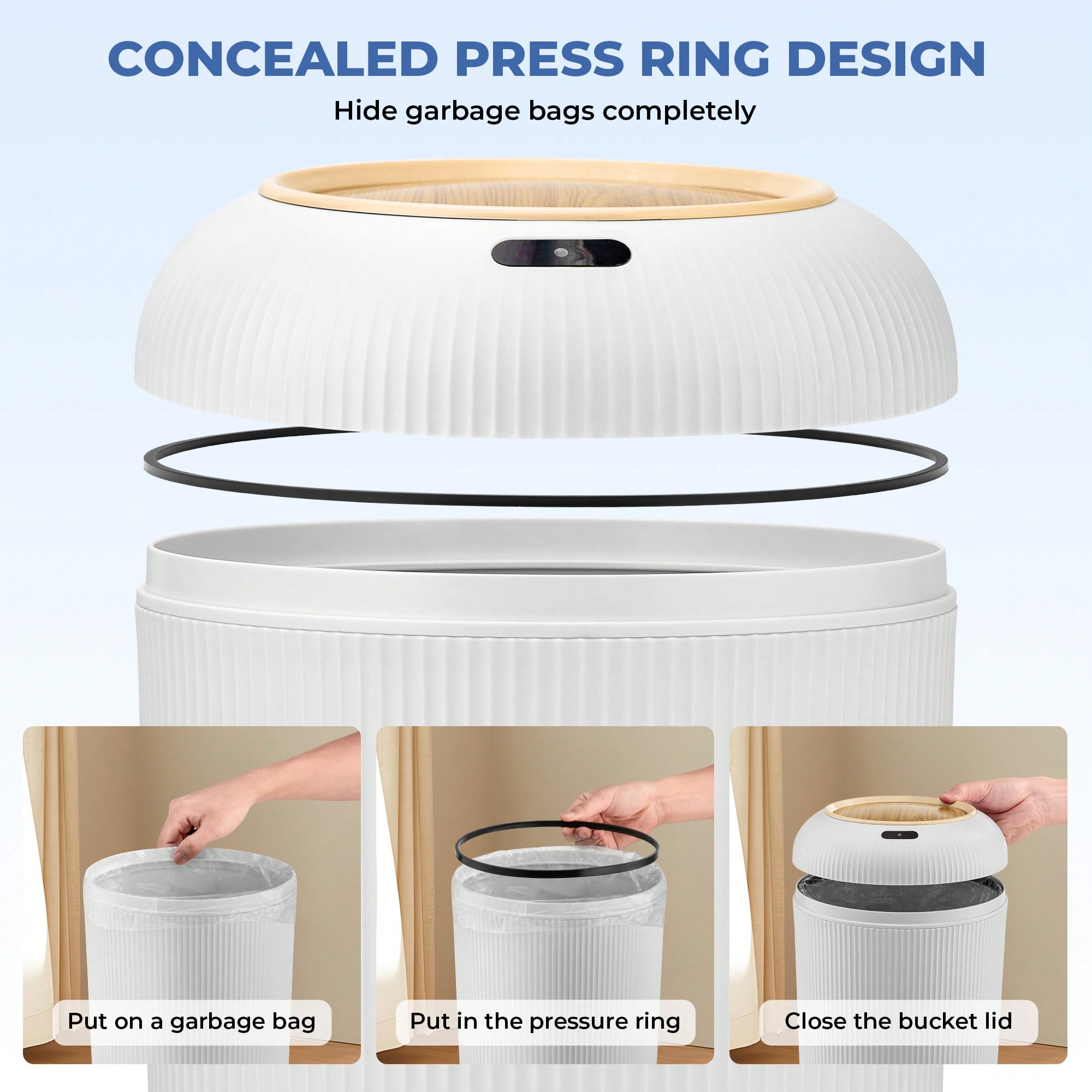 Motion Sensor Trash Can with L - Commercial Kitchen Bin recension och pris