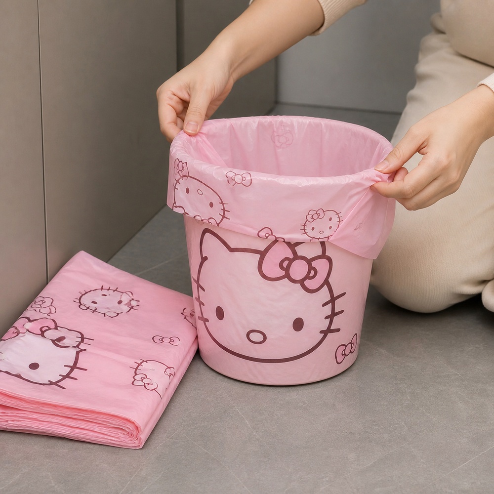 Pink Cartoon Cat Printed Vest  - Commercial Kitchen Bin recension och pris