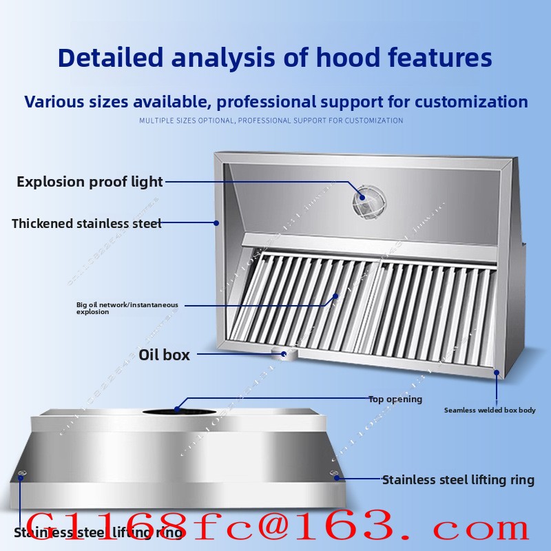 Stainless Steel Exhaust Hood f - Commercial Kitchen Hoods recension och pris