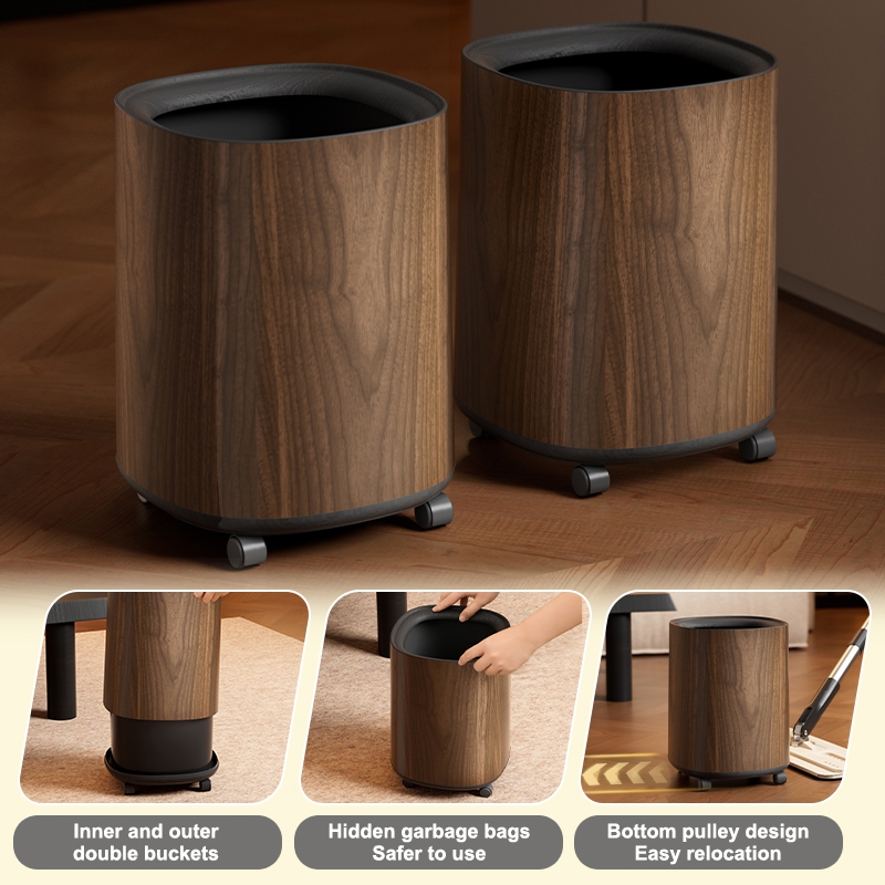 UFORU Modern Wood Grain Trash  - Commercial Kitchen Bin recension och pris