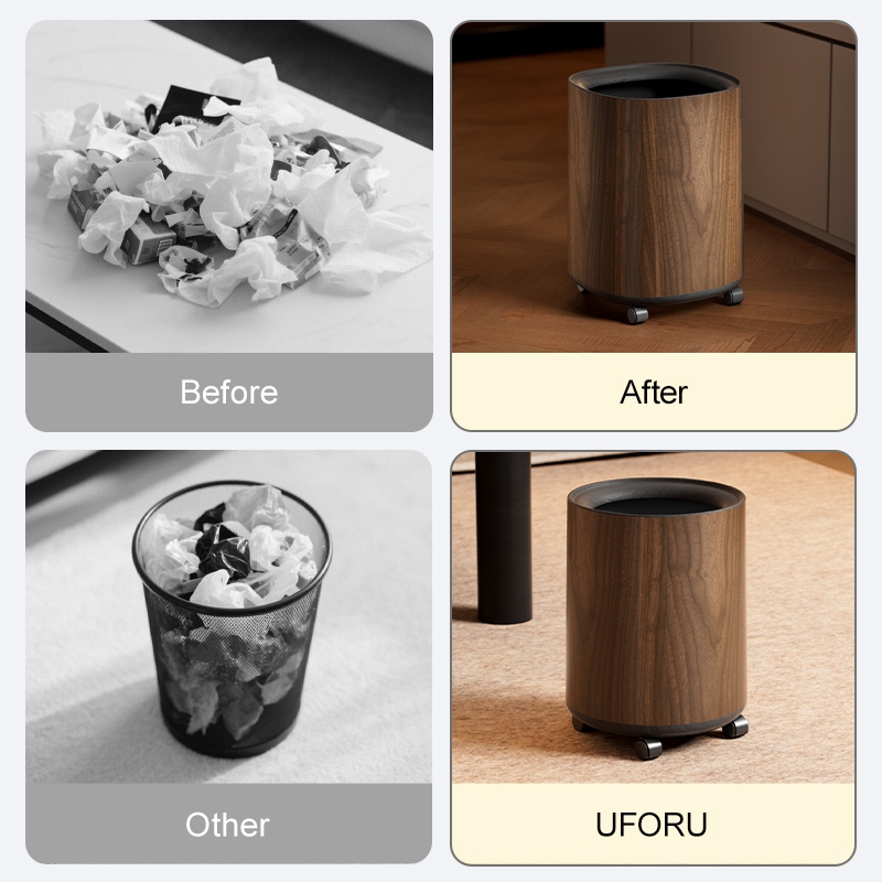 UFORU Modern Wood Grain Trash  - Commercial Kitchen Bin recension och pris